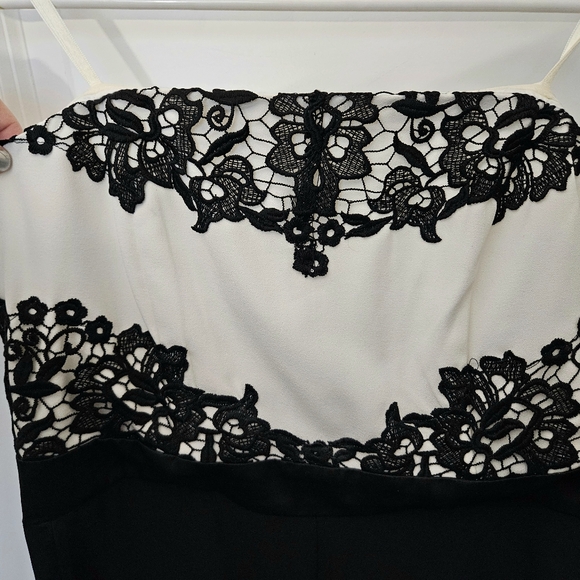 New York & Company Black and White Lace Jumpsuit - Picture 2 of 5